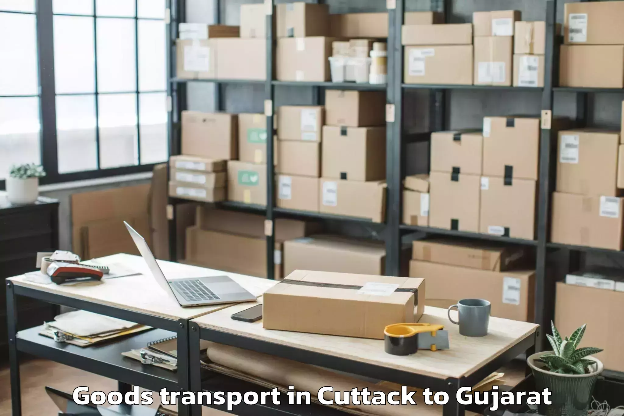 Book Cuttack to Songadh Goods Transport